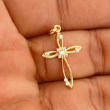 Dije Cruz Isometrica 1.5gr / 1 1/4 in / Oro Amarillo 18K %