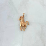 Pendant Horse 3.05gr / 3.2cm / Black Zircon Rose Gold 18K ©