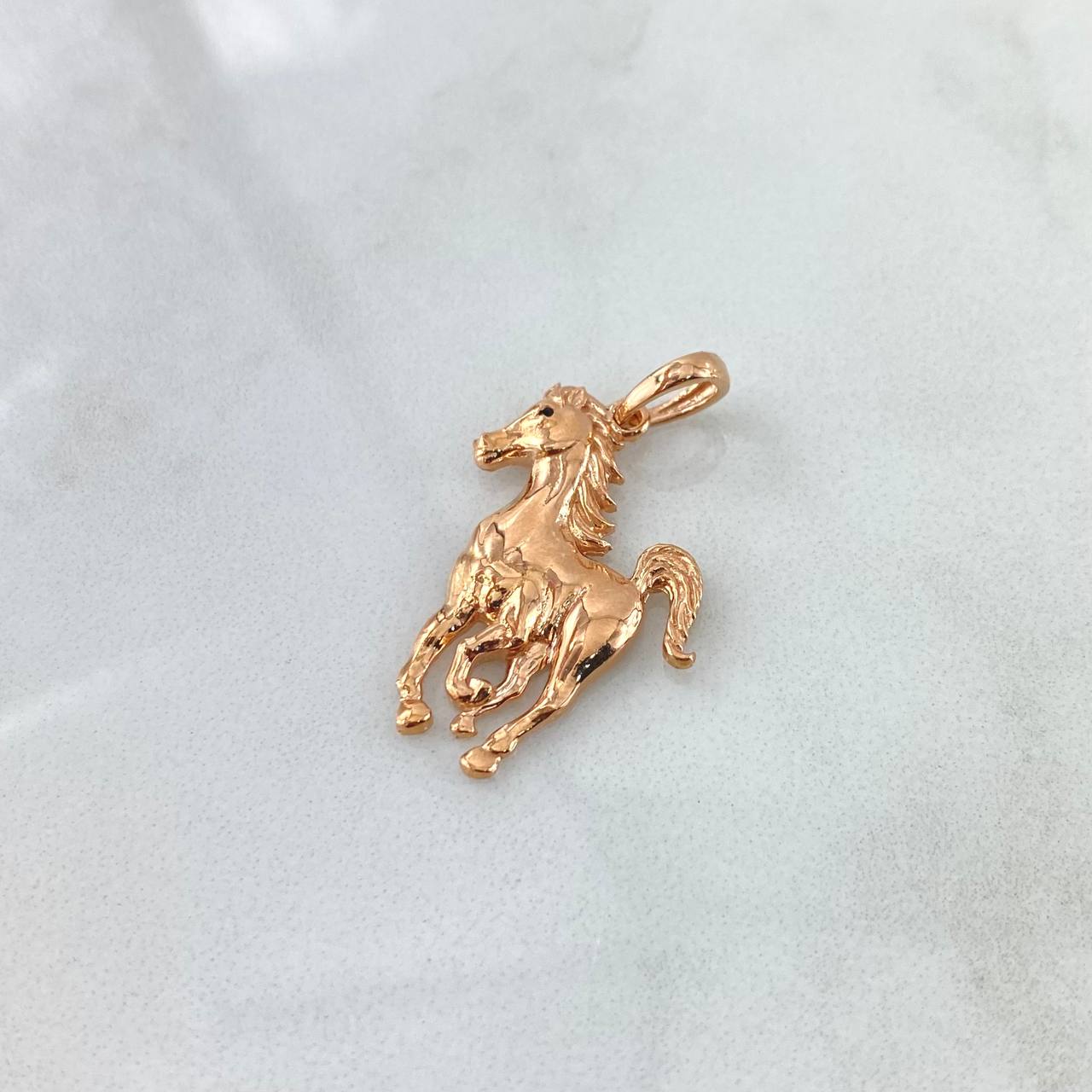 Pendant Horse 3.05gr / 3.2cm / Black Zircon Rose Gold 18K ©