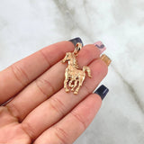 Pendant Horse 3.05gr / 3.2cm / Black Zircon Rose Gold 18K ©