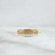 Anillo Media Churumbela Corazones 1.65gr / T7 1/2 / Circones Blancos Oro Amarillo 18K ©