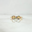 Infinity Ring Lemniscata 1.5gr / Size 6 / Multicolor Zircons 18K Yellow Gold ©
