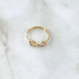 Infinity Ring Lemniscata 1.5gr / Size 6 / Multicolor Zircons 18K Yellow Gold ©