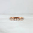 Anillo Linea De Ojos 1.55gr / T6 3/4 / Circones Blancos Oro Rosa 18K *