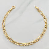 Pulso Figaro 2.6gr / 7 3/4 in / 3mm Oro Amarillo +1 18K %