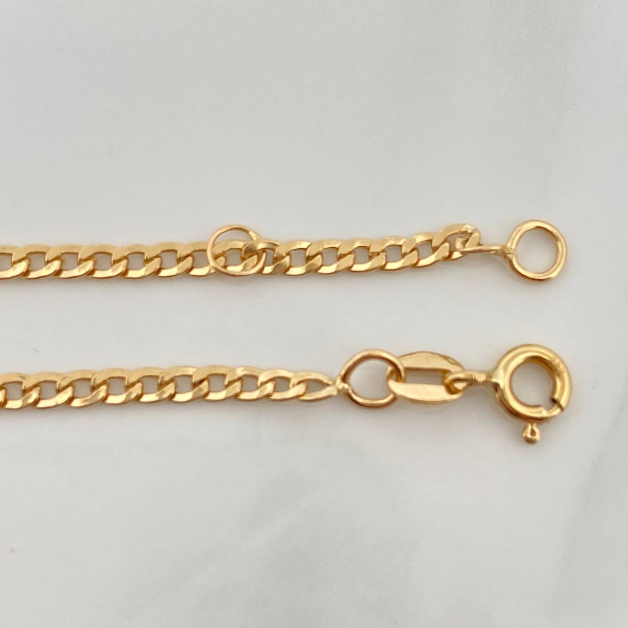 Pulso Bebé Placa Cubana 2.05gr / 5 3/4 in / 1.2mm Oro Amarillo +1 18K %