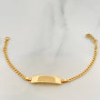 Pulso Bebé Placa Cubana 2.05gr / 5 3/4 in / 1.2mm Oro Amarillo +1 18K %