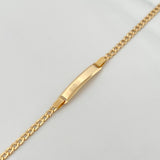 Pulso Placa Cubana 1.8gr / 6 1/4 in / 1mm Oro Amarillo +1 18K %