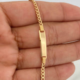 Pulso Placa Cubana 1.8gr / 6 1/4 in / 1mm Oro Amarillo +1 18K %