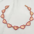 Pulso Corazones 10.4gr / 7 3/4 in / 9.55mm Dos Oros Amarillo Rosa 18K %
