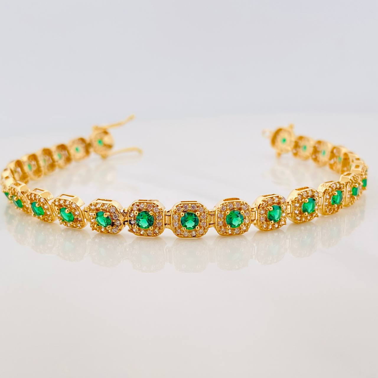 Pulso Tennis 13.05g / 7 1/2 in / 6.37mm Oro Amarillo 18K