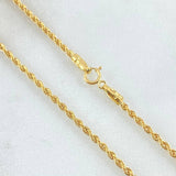 Rope Chain 1.85gr / 19.7in / 18K Gold +3$