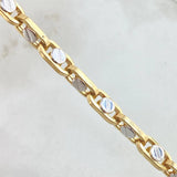 Click Chain 24.1gr / 23.6in / Two Tone Yellow White 18K +4$