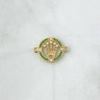 Herraje Corona 1.85gr / 2.2cm / Circones Blancos Verdes Oro Amarillo 18K *