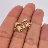 Herraje Familia Silueta 1.55gr / 3/4 in / Oro Amarillo 18K %