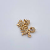 Herraje Familia Silueta 1.55gr / 3/4 in / Oro Amarillo 18K %