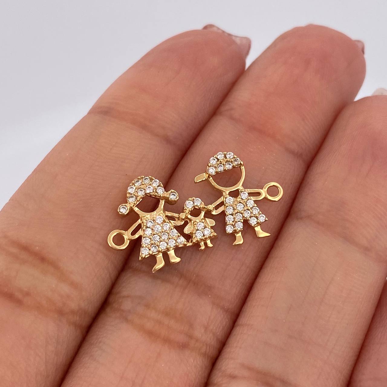 Herraje Familia Silueta 1.65gr / 1 in / Oro Amarillo 18K %