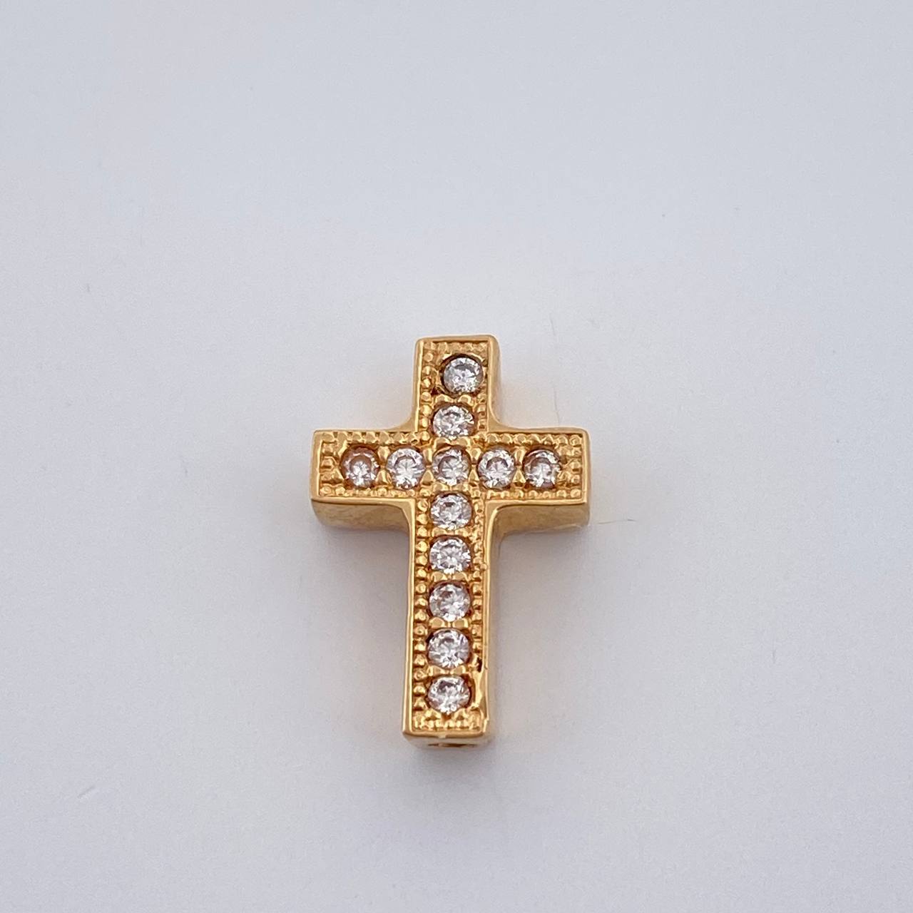 Herraje Cruz 1.15gr / 1/2 in / Oro Amarillo 18K %