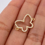 Herraje Silueta Mariposa 0.9gr / 3/4 in / Oro Amarillo 18K %