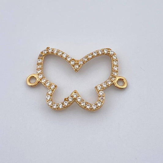 Herraje Silueta Mariposa 0.9gr / 3/4 in / Oro Amarillo 18K %