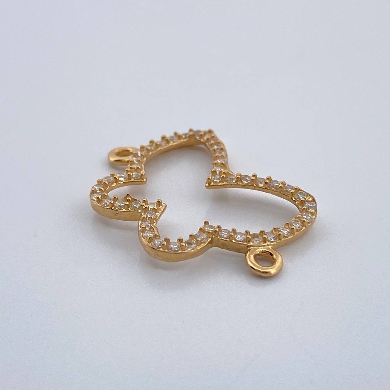 Herraje Silueta Mariposa 0.9gr / 3/4 in / Oro Amarillo 18K %