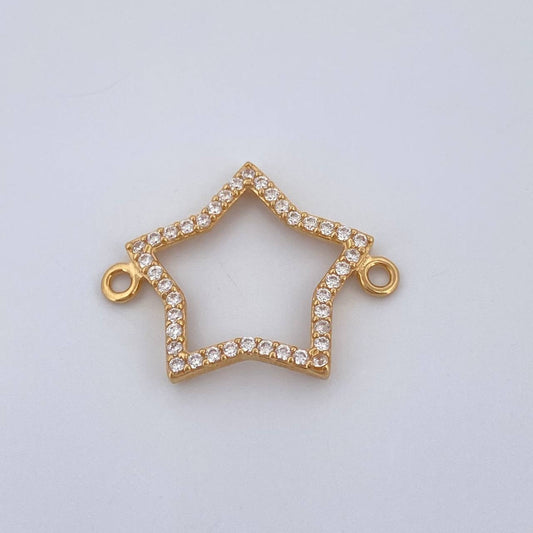 Herraje Silueta Estrella 0.9gr / 3/4 in / Oro Amarillo 18K %