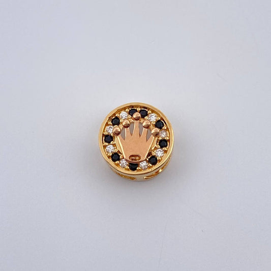 Herraje Corona 0.95gr / 1/2 in / Dos Oros Amarillo Rosa 18K %