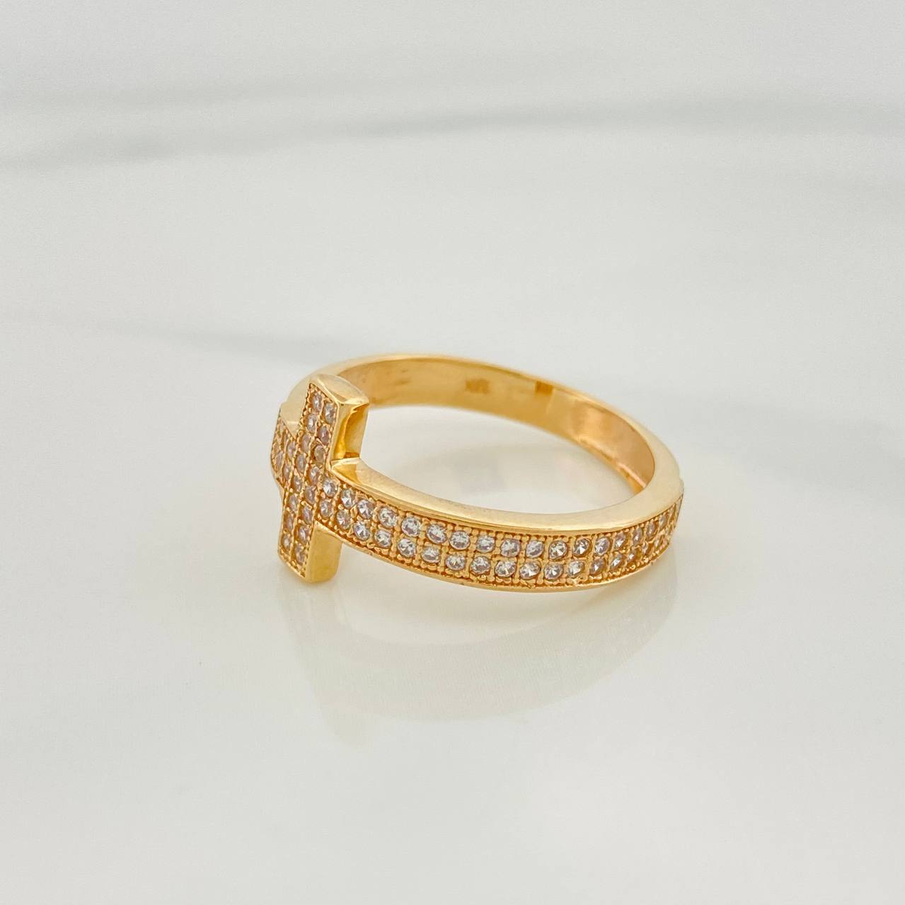 Anillo Cruz 3 g / T7 Oro Amarillo 18K