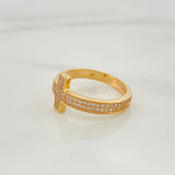 Anillo Cruz 3 g / T7 Oro Amarillo 18K