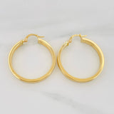 Hoop Earrings Winter 3.6 g / 1 1/4 in Yellow Gold 18K