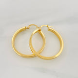 Hoop Earrings Winter 3.6 g / 1 1/4 in Yellow Gold 18K