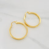 Hoop Earrings Winter 3.6 g / 1 1/4 in Yellow Gold 18K