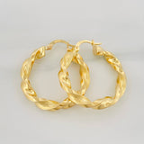 Hoop Earrings Jenn 3.95 g / 1 1/4 in 18K Yellow Gold