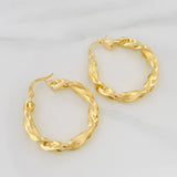 Hoop Earrings Jenn 3.95 g / 1 1/4 in 18K Yellow Gold