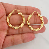 Hoop Earrings Jenn 3.95 g / 1 1/4 in 18K Yellow Gold