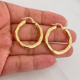 Candongas Rox 4.1 g / 1 1/4 in Oro Amarillo 18K