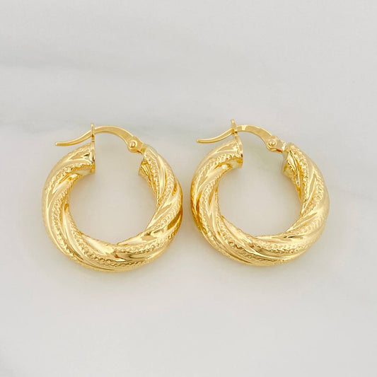 Hoop Earrings Niky 4 g / 1 in Yellow Gold 18K