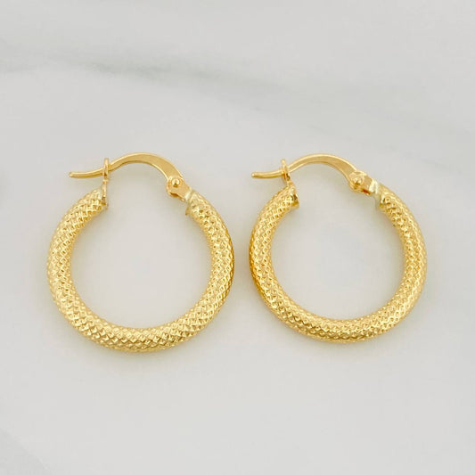 Hoop Earrings Tefi 1.9 g / 3/4 in 18K Yellow Gold