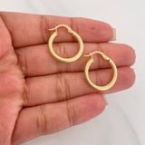 Candongas Tefi 1.9 g / 3/4 in Oro Amarillo 18K