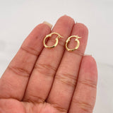 Candongas Clau Mini 0.8 g / 1/2 in Oro Amarillo 18K