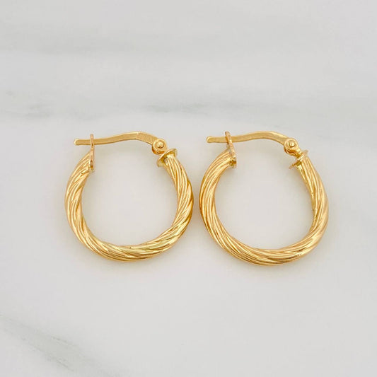 Hoop Earrings Mary 2.05 g / 3/4 in Yellow Gold 18K