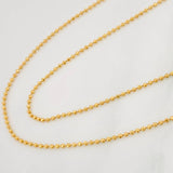 Cadena Militar 3.25 g / 19 3/4 in / 1.25 mm Oro Amarillo 18K