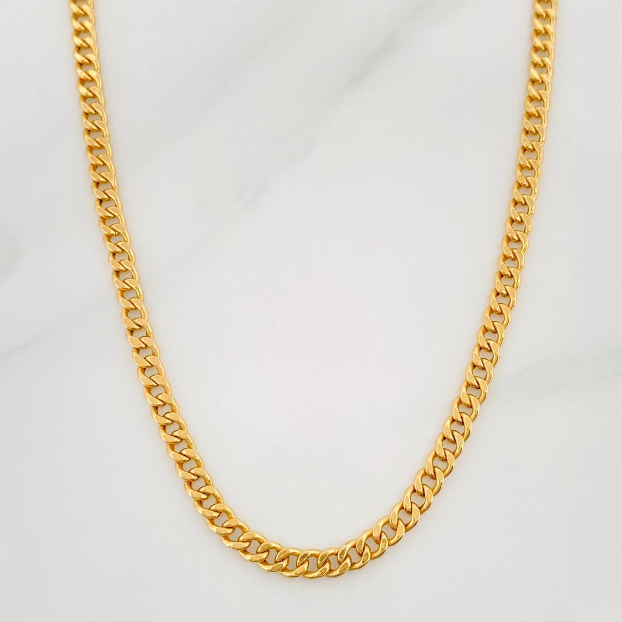 Cadena Cubana 6.55 g / 24 1/4 in / 2.8 mm Oro Amarillo 18K