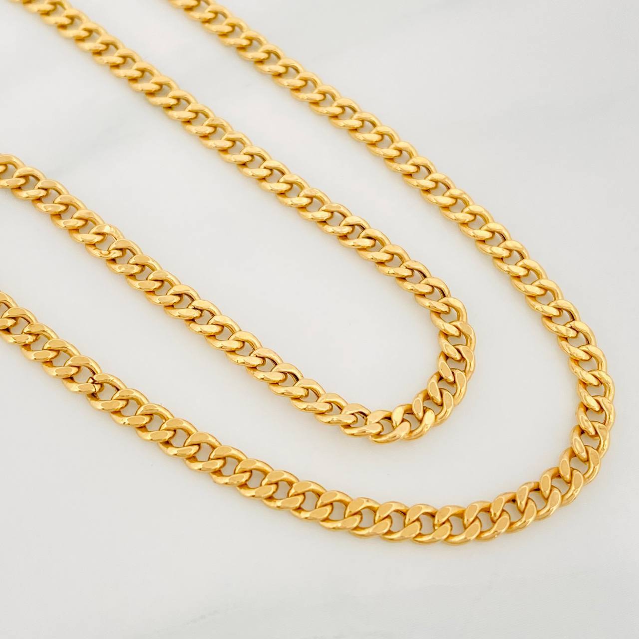Cadena Cubana 6.55 g / 24 1/4 in / 2.8 mm Oro Amarillo 18K