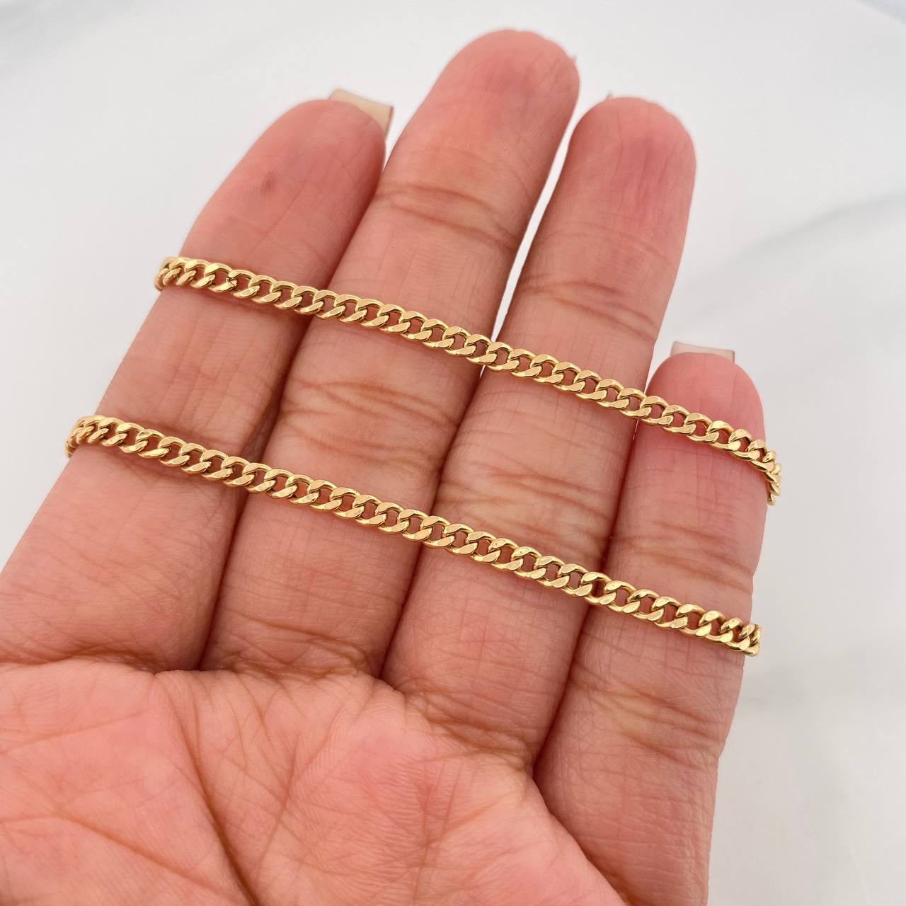 Cadena Cubana 6.55 g / 24 1/4 in / 2.8 mm Oro Amarillo 18K