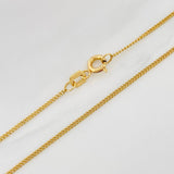 Cadena Mini Cubana 0.95 g / 17 3/4 in / 0.9 mm Oro Amarillo 18K