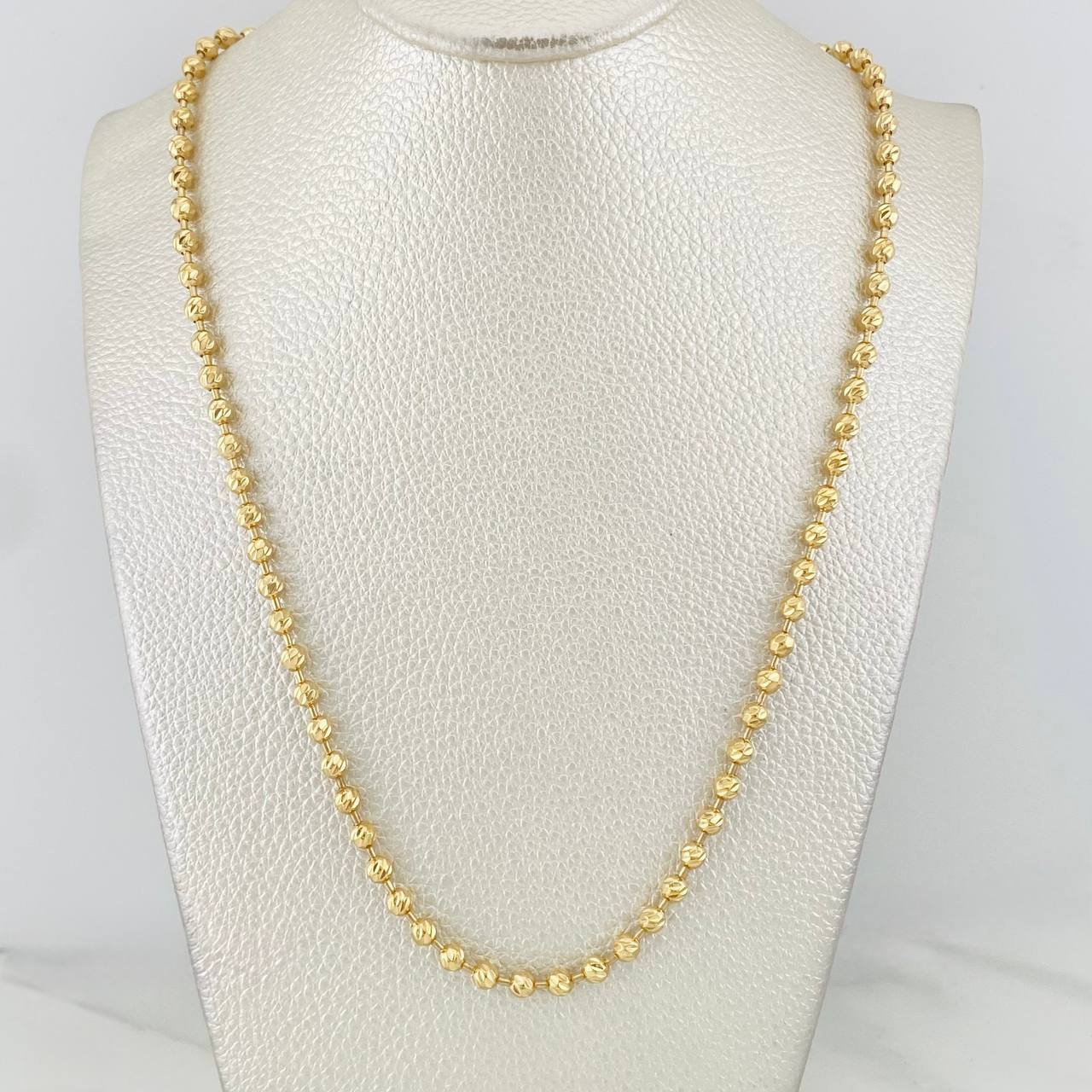 Cadena Militar Diamantado 24.55g / 24 in / 4mm Oro Amarillo 18K