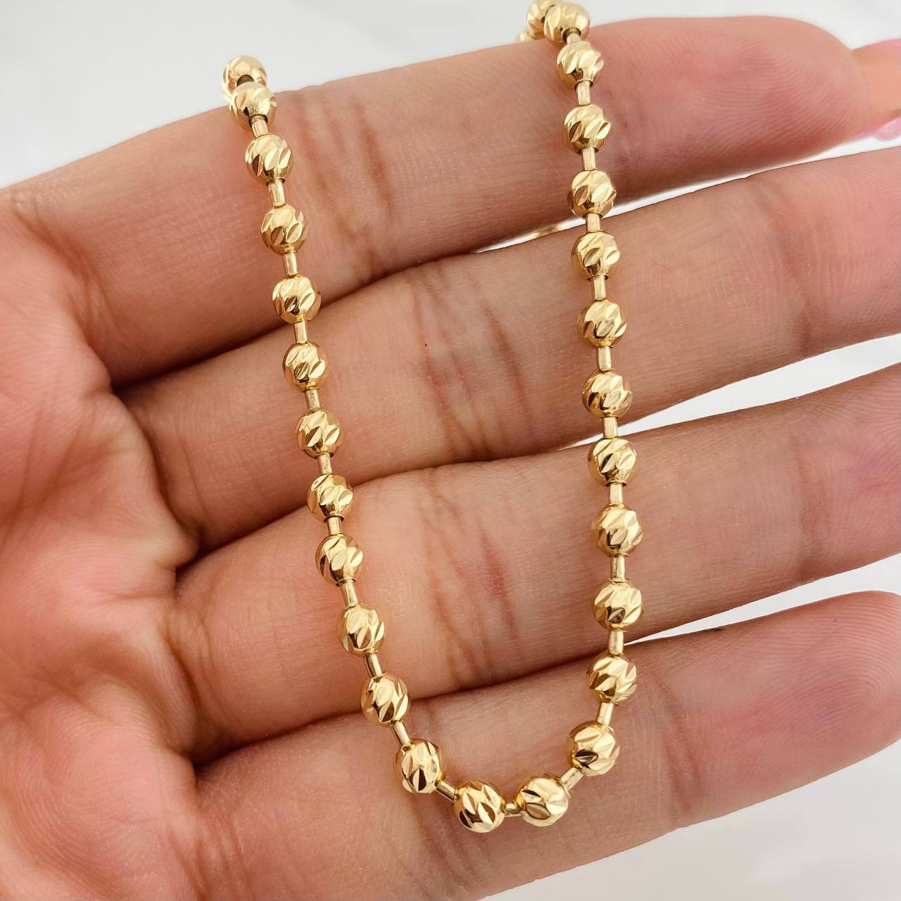 Cadena Militar Diamantado 24.55g / 24 in / 4mm Oro Amarillo 18K