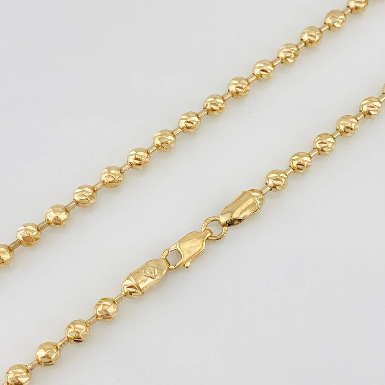 Cadena Militar Diamantado 24.55g / 24 in / 4mm Oro Amarillo 18K