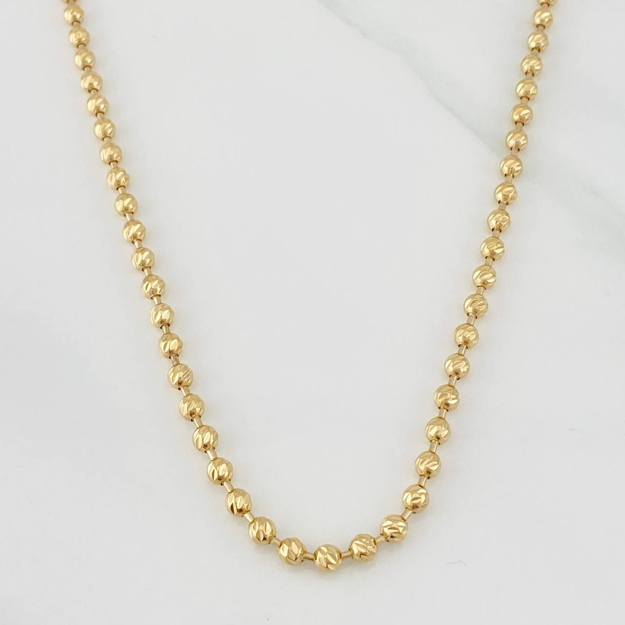 Cadena Militar Diamantado 24.55g / 24 in / 4mm Oro Amarillo 18K